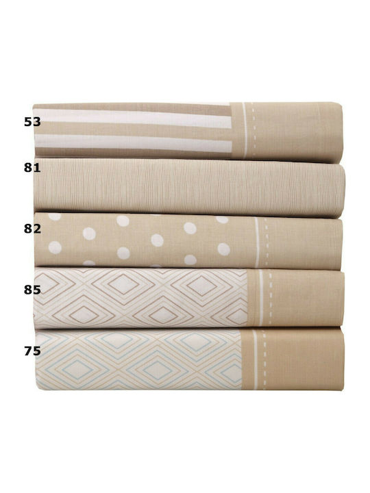 Anna Riska Mix & Match Σεντόνι Μονό με Λάστιχο 100x200+25εκ. 85 Μπεζ