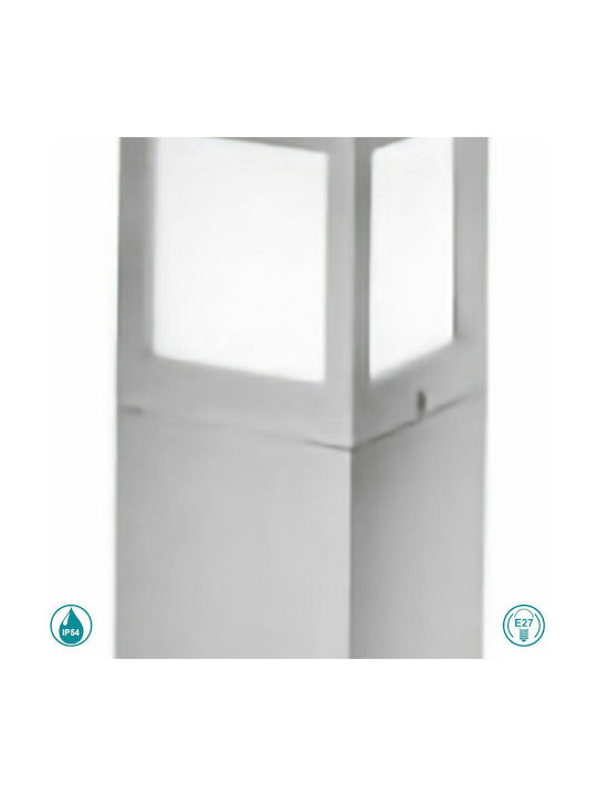Gea Luce Nora Outdoor Floor Lamp Small Post IP54 Silver