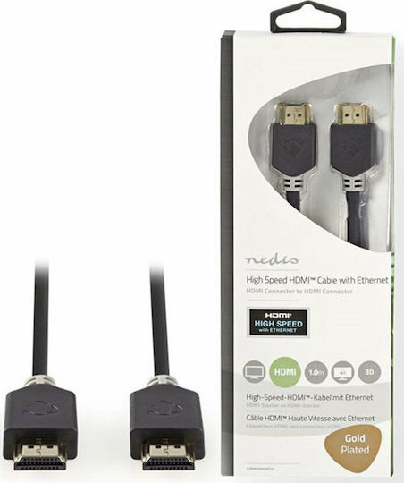 Nedis Cable HDMI male - HDMI male 1m Μαύρο