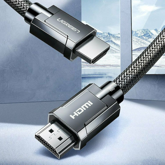 Ugreen HDMI 2.1 Ultra High Speed 48Gbps 4K 120Hz HDR VRR Braided Cable HDMI Male - HDMI Male 1m Black