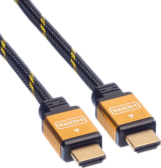 Roline HDMI 1.4 High Speed 1080p 120Hz Cable HDMI male - HDMI male 5m Μαύρο