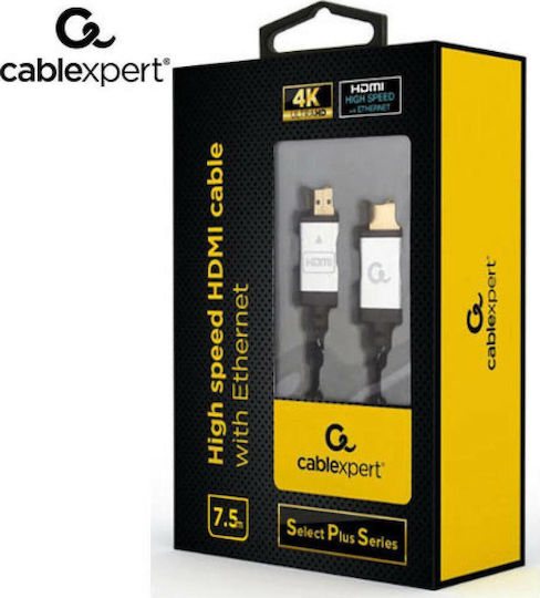 Cablexpert HDMI 1.4 High Speed 1080p 120Hz Cable HDMI male - HDMI male 7.5m Μαύρο