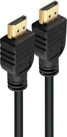 Powertech HDMI 1.4 High Speed 1080p 120Hz Cable HDMI male - HDMI male 0.5m Μαύρο