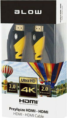 Blow HDMI 2.0 Premium High Speed 4K 60Hz HDR Cable HDMI Male - HDMI Male 3m Black