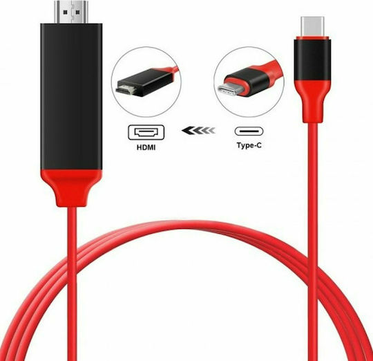 Anga Cablu HDMI De Sex Masculin - Fulger Masculin 2m Roșu