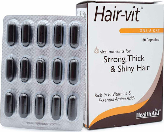 Health Aid Hair-Vit Ειδικό Συμπλήρωμα Διατροφής 30 κάψουλες
