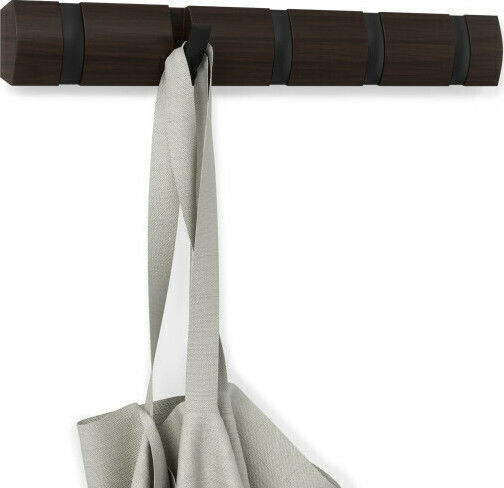 Umbra Wooden Wall Hanger 5 Hooks Brown 50.8x3.2x6.7cm