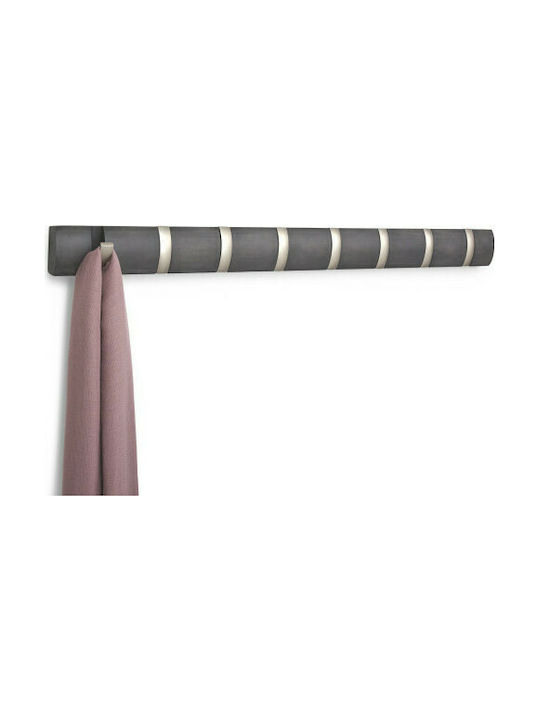 Umbra Wooden Wall Hanger Flip with 8 Slots Gray 81.3x3.2x7.6cm