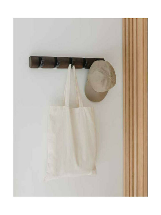 Umbra Wooden Wall Hanger 5 Hooks Brown 50.8x3.2x6.7cm
