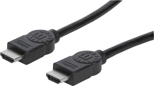 Manhattan HDMI 1.4 High Speed 1080p 120Hz Cable HDMI Male - HDMI Male 3m Black