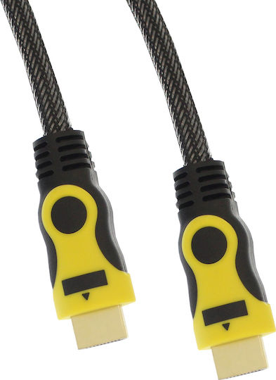 Andowl Braided Cable HDMI male - HDMI male 20m Black