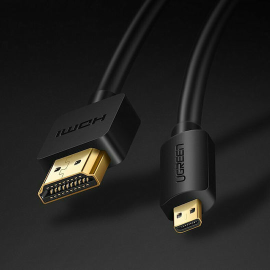 Ugreen HD127 HDMI 2.0 Premium High Speed 4K 60Hz HDR Cable HDMI Male - Micro HDMI Male Length 1.5m Black