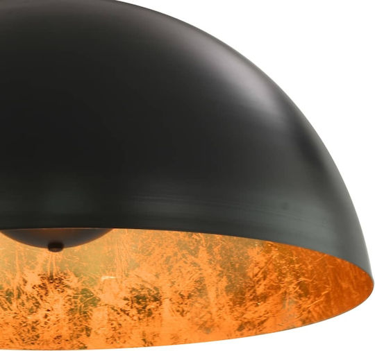 vidaXL Hängelampe Schwarz Glocke mit Fassung E27 50x24.5cm.