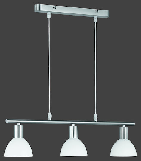 Trio Lighting Dallas Adjustable Pendant Light Silver Rail with Socket E14, E.14 11x61x120cm