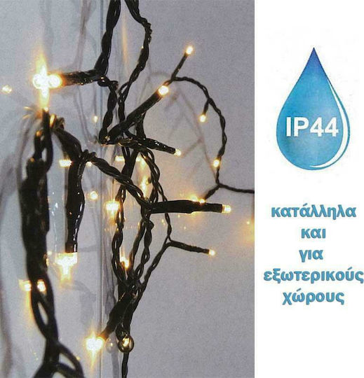 100 Lights LED 5m. Warm White in String 1pcs