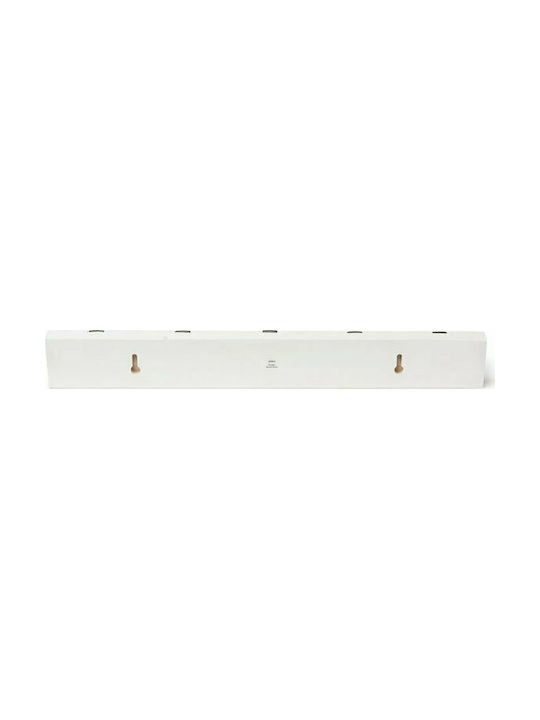 Umbra Wall Hanger Flip 5 Hook White Wooden 5 Hooks White 50.8x3.2x6.7cm