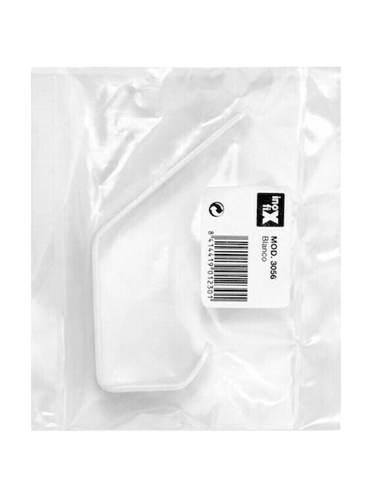 Inofix Metal Wall Hanger with 2 Slots White 6.6x2x11.6cm 1pc