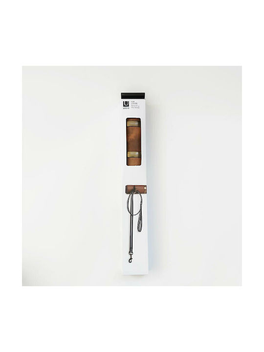 Umbra Wooden Wall Hanger Flip 5 Hook with 5 Slots Brown 50.8x3.2x6.7cm