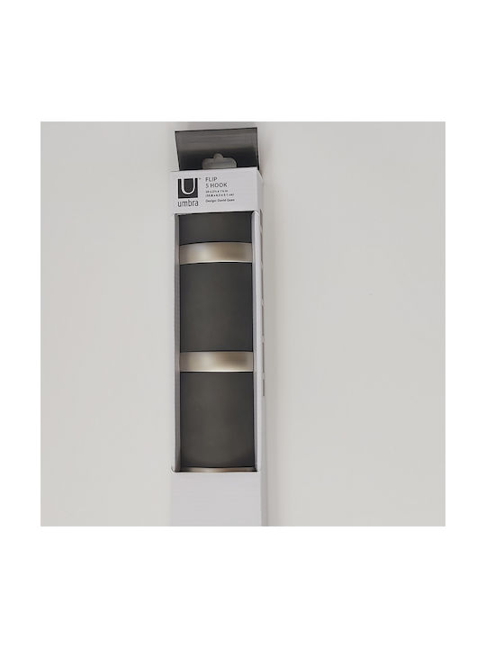 Umbra Wooden Wall Hanger 5 Hooks Gray 50.8x3.2x6.7cm