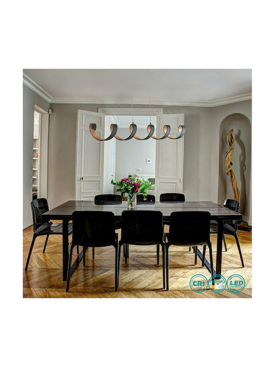 Fan Europe Led-Helix-S6 Ner Pendant Light Black Rail