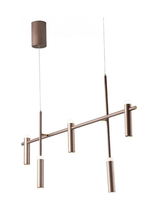 Fan Europe Candle Pendant Light Brown Rail 120x70x180cm
