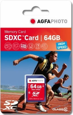 AgfaPhoto SDXC 64GB Class 10 U1 V30 UHS-I