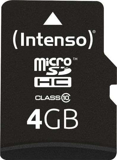 Intenso microSDHC 4GB Class 10 High Speed 20MB/s με αντάπτορα