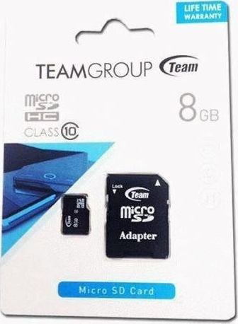 TeamGroup microSDHC 8GB Class 10 High Speed 20MB/s με αντάπτορα