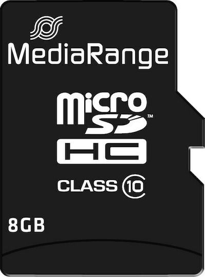 MediaRange microSDHC 8GB Clasa 10 High Speed 15MB/s cu adaptor