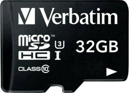 Verbatim Pro microSDHC 32GB U3 UHS-I 90MB/s Cu Adaptor