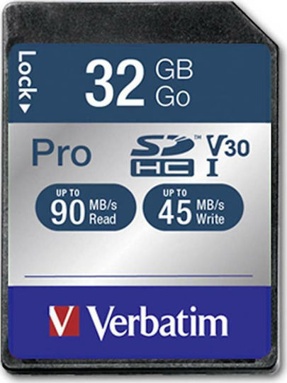 Verbatim Pro SDHC 32GB U3 UHS-I 90MB/s