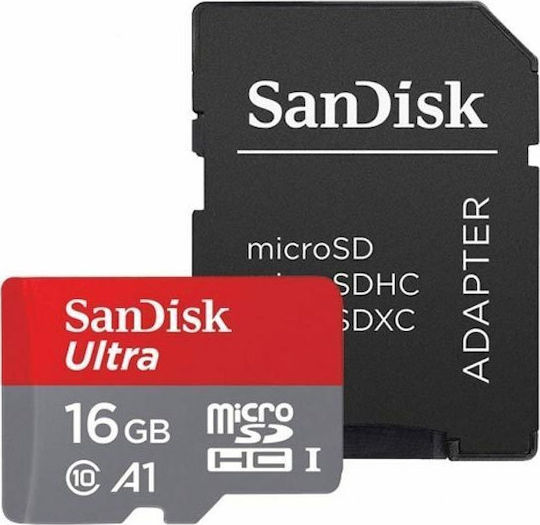 Sandisk Ultra microSDHC 16GB U1 A1 UHS-I 98MB/s with Adapter