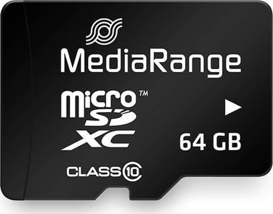 MediaRange microSDXC 64GB Class 10 A1 High Speed 60MB/s με αντάπτορα