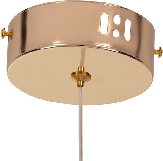 GloboStar Butterfly Κρεμαστό Φωτιστικό Ροζ Χρυσό LED 20x17x24εκ.