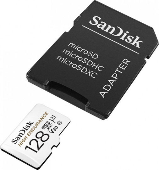 Sandisk High Endurance microSDXC 128GB U3 V30 UHS-I с адаптер