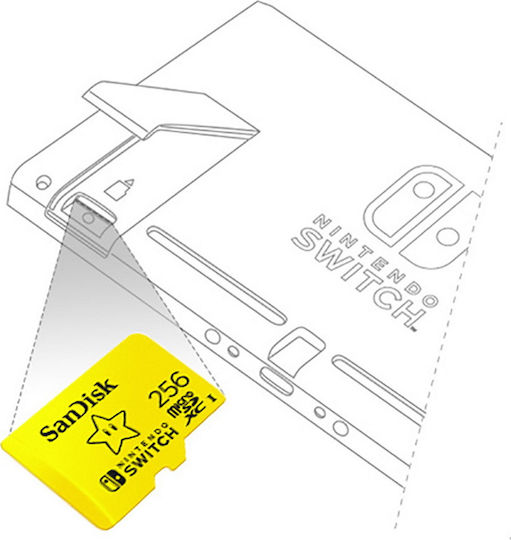 Sandisk Nintendo Switch microSDXC 256GB Class 10 U3 V30 A1 UHS-I