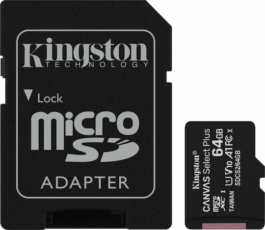 Kingston Canvas Select Plus microSDXC 64GB Class 10 U1 V10 A1 UHS-I