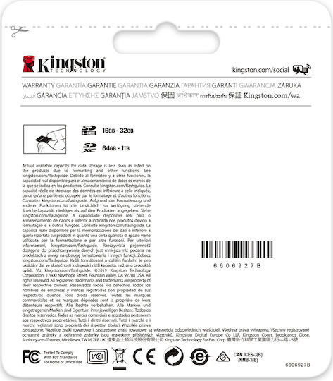 Kingston Canvas Select Plus SDXC 64GB U1 V10 UHS-I 100MB/s