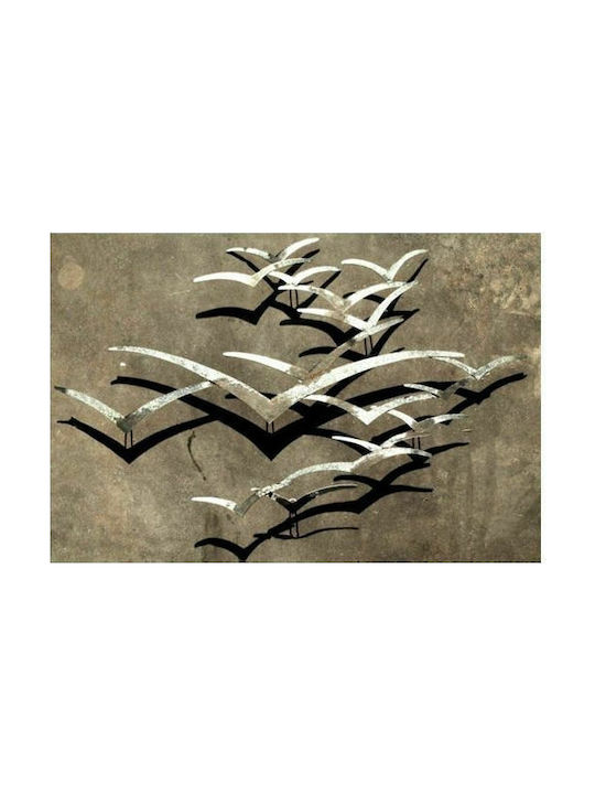 Synchronia Wall Decor Gulls Composition SH2558 Silver Metallic 33x33cm