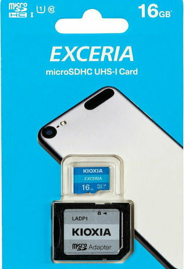 Kioxia EXCERIA microSDHC 16GB U1 UHS-I 100MB/s с адаптер
