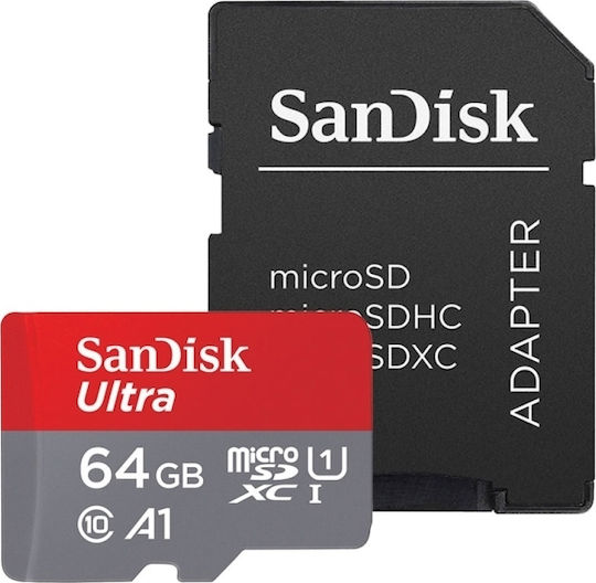 Sandisk Ultra microSDXC 64GB U1 A1 UHS-I 120MB/s с адаптер