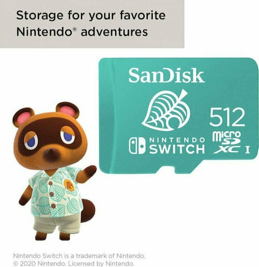 Sandisk Nintendo Switch microSDXC 512GB Class 10 U3 V30 UHS-I