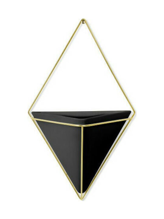 Umbra Set Wanddekorationen aus Keramik Trigg Small Black/Gold 12x6.4x19cm 2pcs