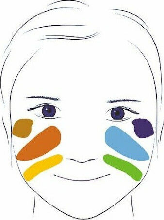 Natural Carnival Face Painting 6gr Multicolored 6pcs