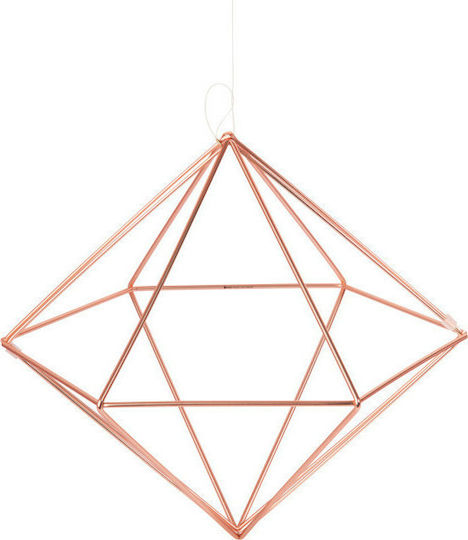 Umbra 3D Wall Decor Geometric Shapes Copper Made of Metal 6 Pieces