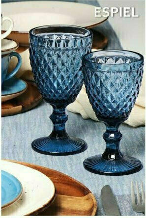 Espiel Tristar Glass Water made of Glass Blue Marine 340ml