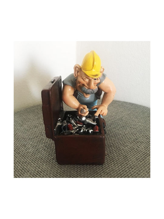 SP Souliotis Decorative Statuette Made of Plastic Worker Toolbox 14x9x8cm