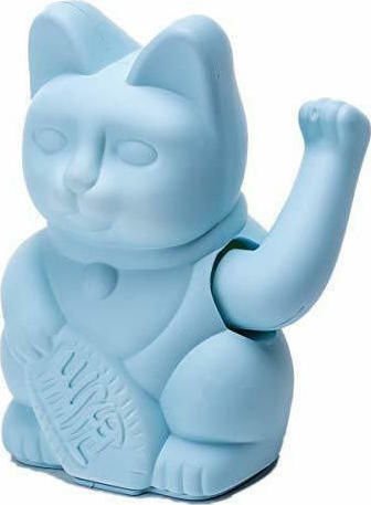Donkey Decorative Cat made of Plastic Lucky Cat Maneki Neko in Blue 10.5x8.5x15cm 1pcs