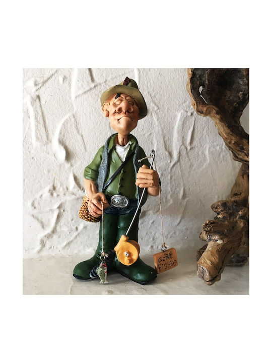 SP Souliotis Διακοσμητικό Αγαλματίδιο από Πλαστικό Ψαράς 11x7x18cm