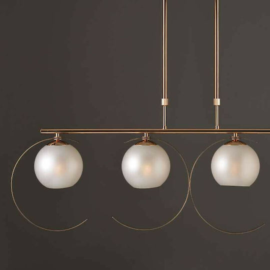 Aca Iparelle Adjustable Pendant Light Bronze Rail for 4 Bulbs E27 120cm